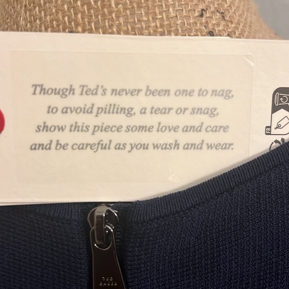 Ted Baker London Navy Fit & Flare Mini Dress - Picture 8 of 8